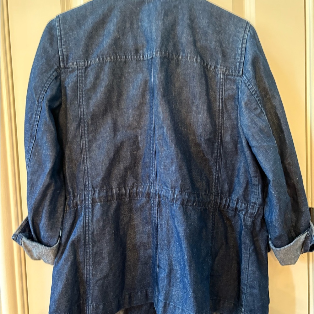 Talbots Blue Utility Jacket With Adjustable Sleev… - image 4
